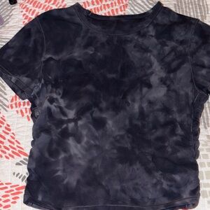 Black Tie-Dye Top